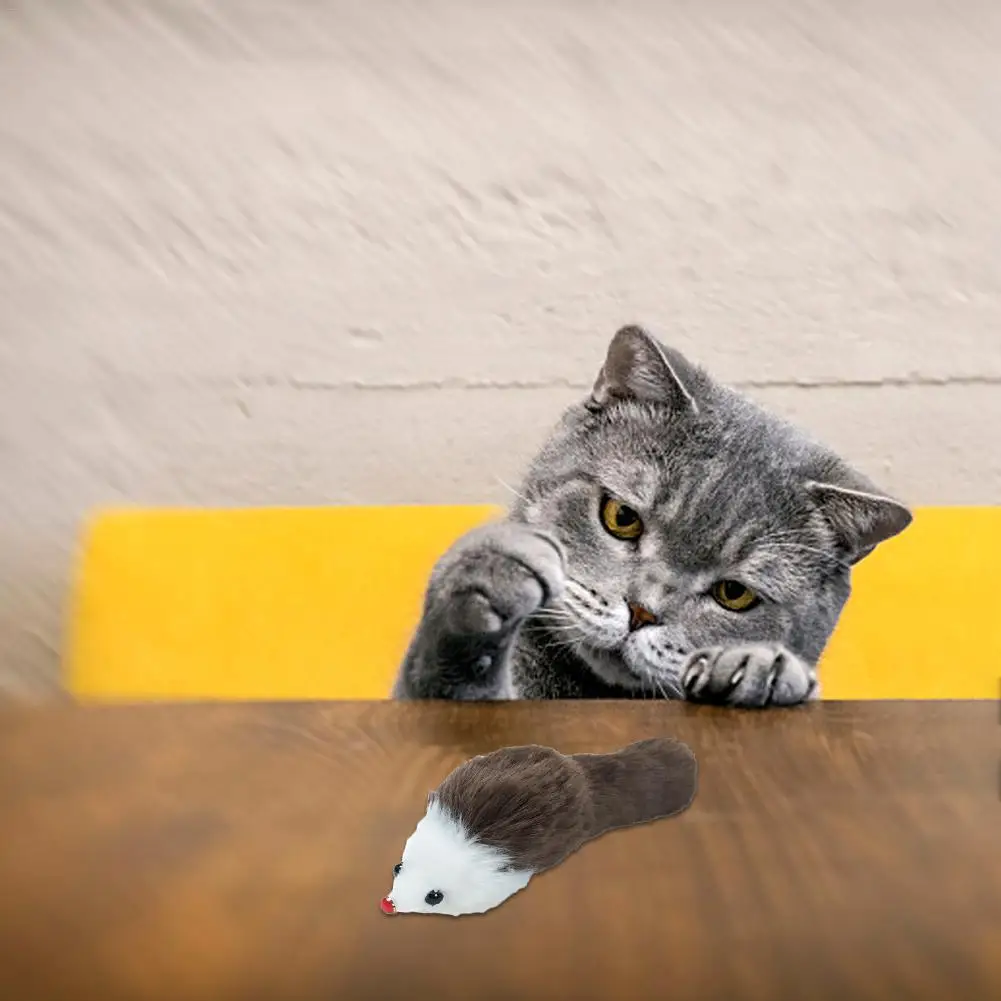 6 шт. маленькая мышь игрушка для домашних животных кошек реалистичный звук вокал