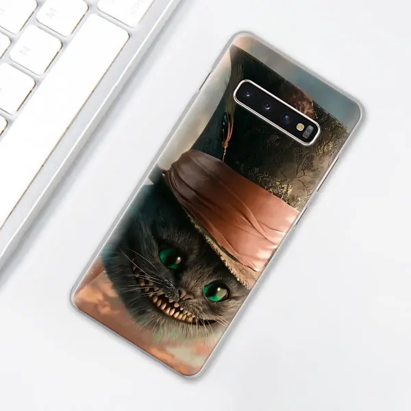 004 Алиса в стране чудес чеширские кошки Чехол для телефона для samsung Galaxy S10e S10 Plus S7 S8 S9 Plus Note 8 9 10 Plus M30 жесткий чехол - Цвет: 004