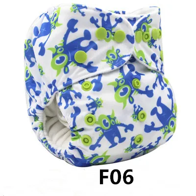 F06 Baby Washable Reusable Cloth Diaper Waterproof Adjustable Cloth Nappy Baby Cloth Diaper Cover With 1pc Microfiber Insert - Цвет: F06