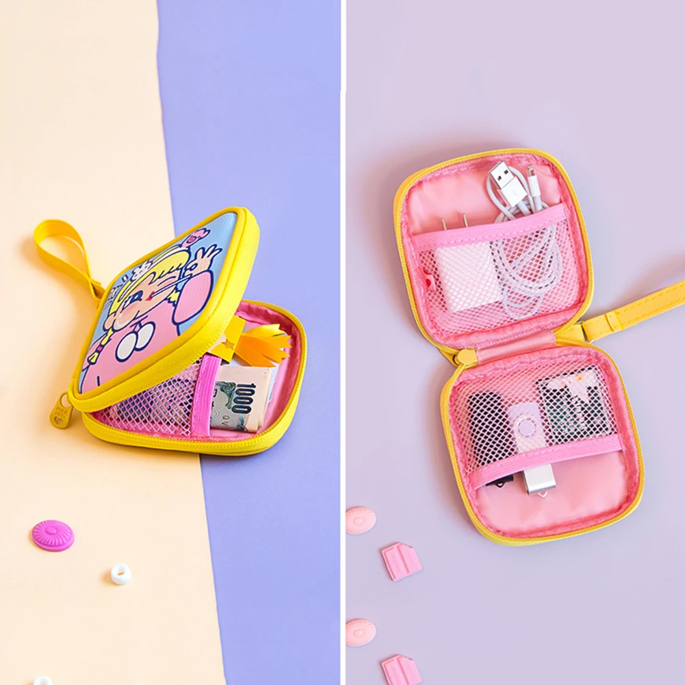 Зарядный кабель сумка для хранения милые Мультяшные наушники студенческий
