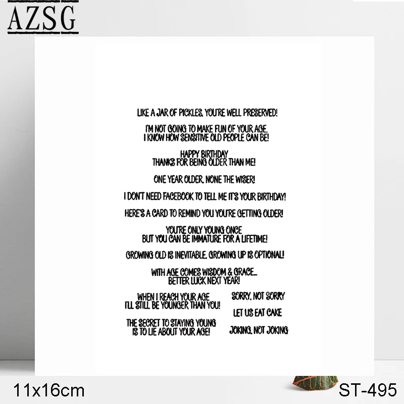 AZSG 2019 новый язык шаблон дизайн прозрачная печать/Силиконовая печать DIY альбом для