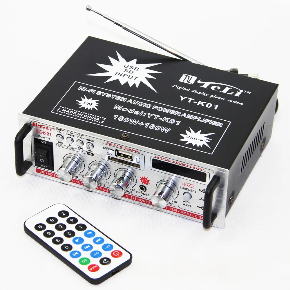 Тели YT-K01 профессиональный USB SD FM hi-end Fi стерео усилители поддержка выход на