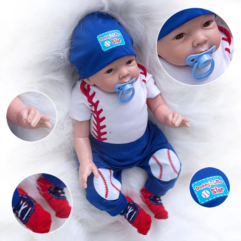 22 дюйма кукла реборн силиконовая Детская игрушка ручная работа имитация мягкая