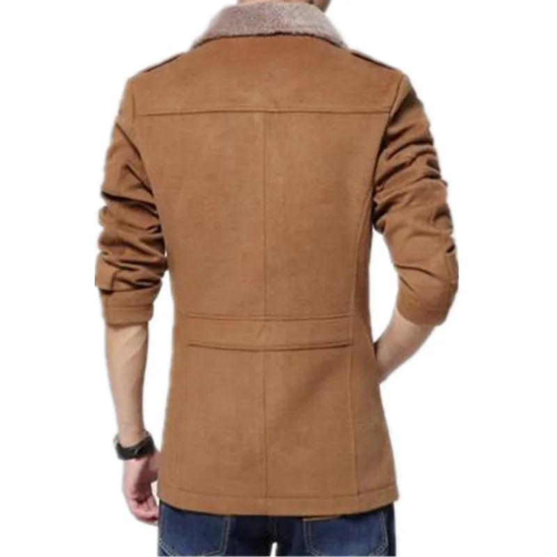 2018 шерстяная куртка-бомбер мужская зимняя утепленная повседневная