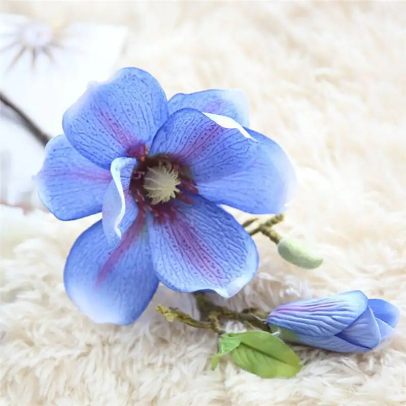 E5 High Cost-Effective New Hot Fashion 2017 Artificial Fake Flowers Leaf Magnolia Floral Wedding Bouquet Party Home Decor | Дом и сад