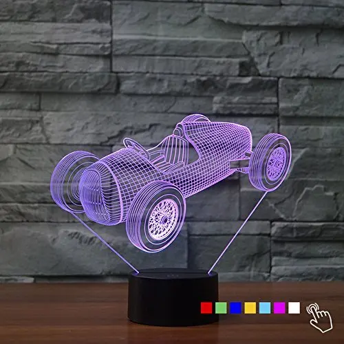 Мотоциклетный 3d ночник с дистанционным выключателем 7 цветов Визуальный