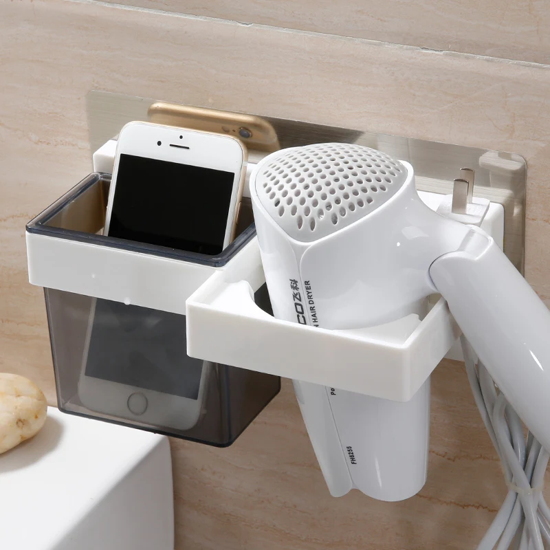 

HS040 Multi-function Magic traceless sticking rack for hair dryer storage rack 22*11.3*12.6cm