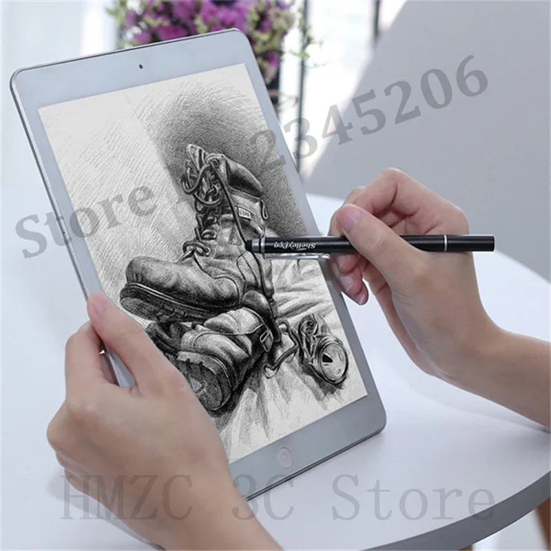 Двойной сенсорный универсальный стилус для iphone всех емкостных экрана рисования