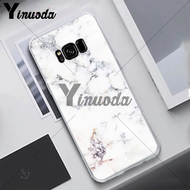 Цветной чехол Yinuoda с мраморной текстурой для Samsung S5 S6 S7 S8 S9 S6plus S7plus S8plus S9plus S6edge S7edge