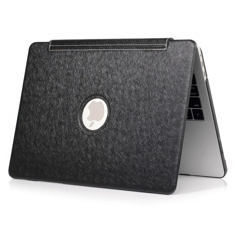 Жесткий защитный чехол из искусственной кожи с покрытием для MacBook Air Pro retina 11 12 13 15 дюймов с/без сенсорной панели и Touch ID