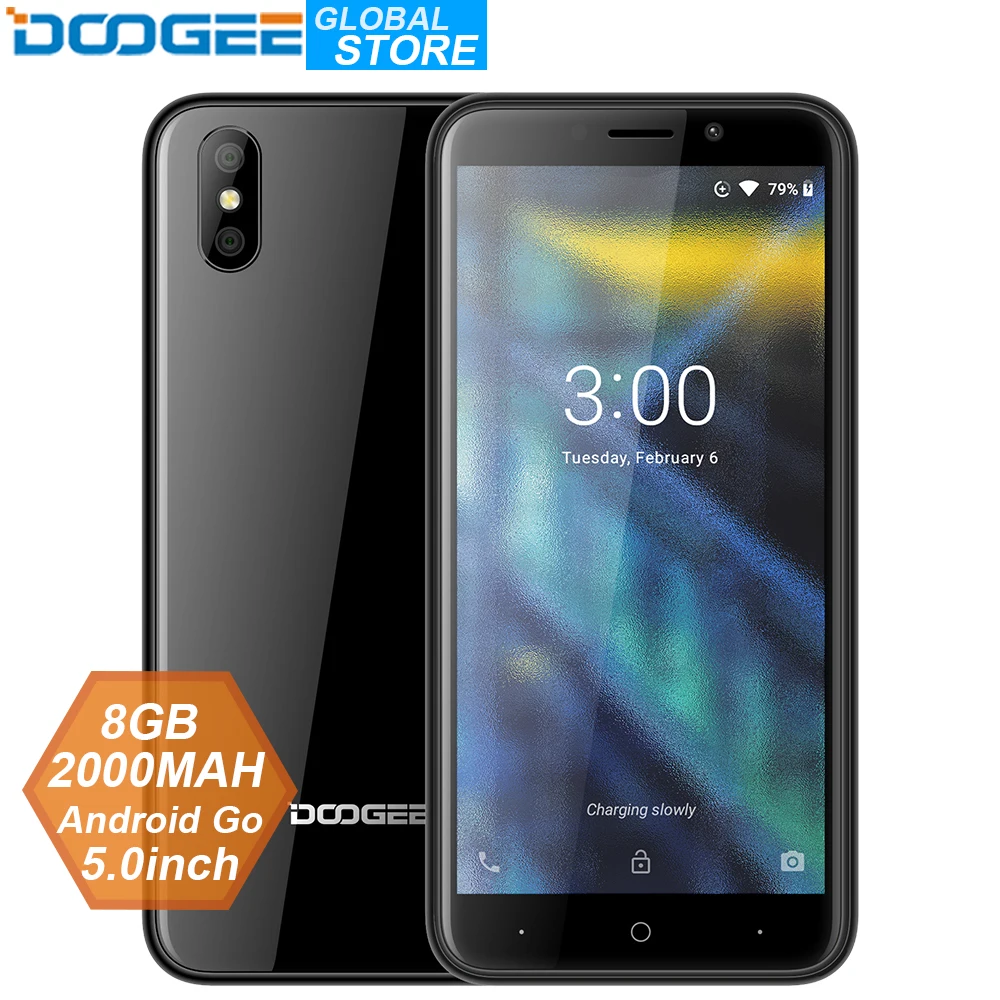 2018 Новый DOOGEE X50 мобильного телефона Android Go MTK6580M Quad-Core 1 ГБ оперативной памяти 8 ROM