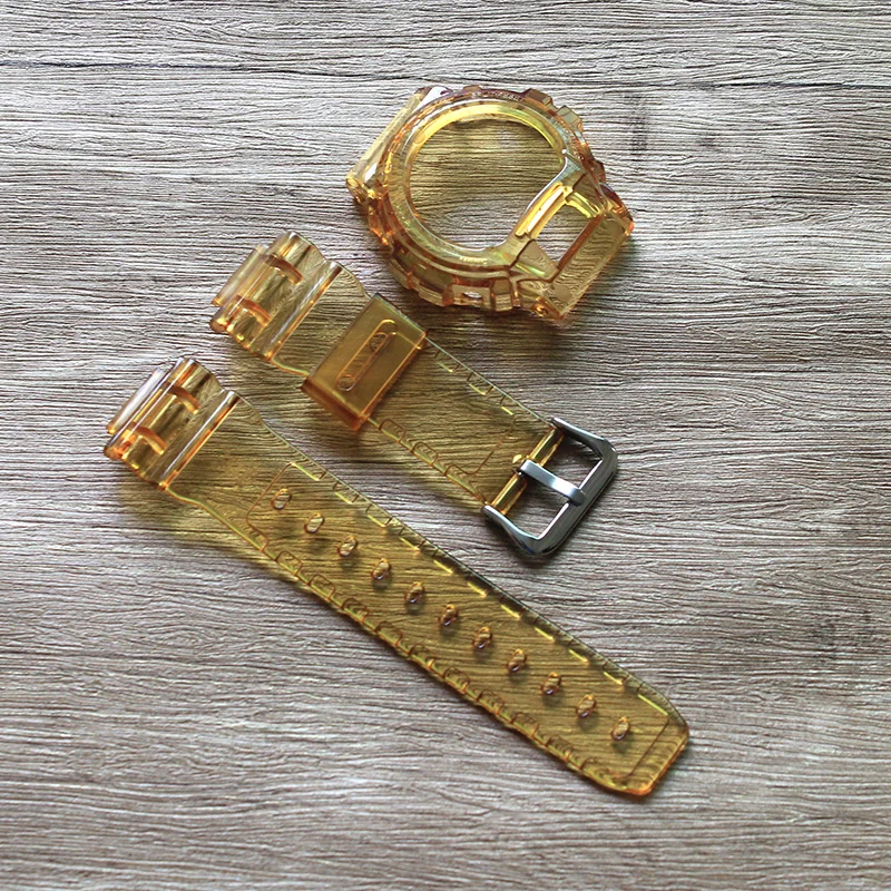 Аксессуары для часов Casio серии 6900, ремешок из смолы для мужчин и женщин, прозрачный спортивный с пряжкой