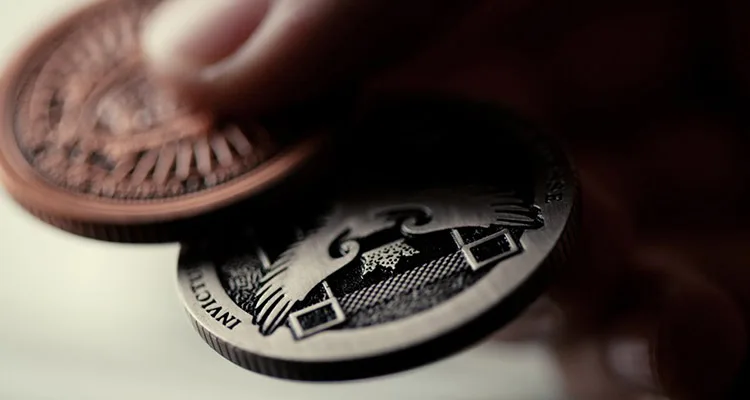 6 шт./OT Ellusionist артефакт монет Rev 2 Полдоллара Размеры Магия медь/серебро магия