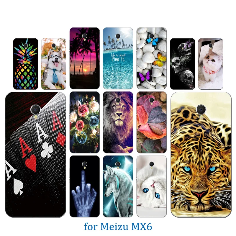 For Meizu MX6 Phone Case Cover for Mx 6 Meilan Mx6 Soft TPU Silicone Coque Marb Pattern MEIZU 5.5 Inch |