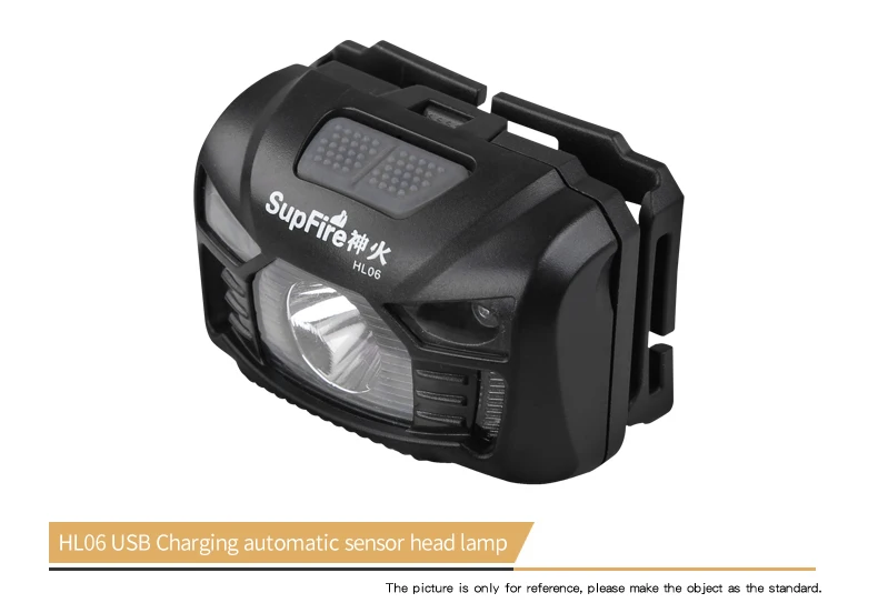 Supfire HL06 налобный фонарь CREE R5 950 лм USB Перезаряжаемый светодиодный инфракрасный налобный фонарь для ночной рыбалки с батареей