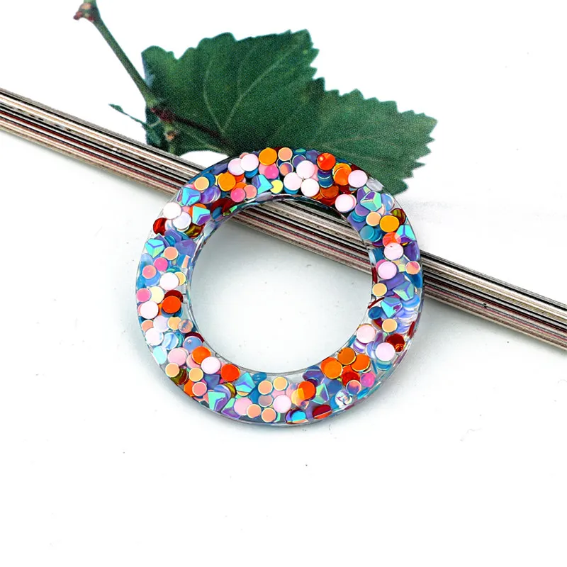 2 шт. богемные нестандартные Полые Подвески из смолы Diy цветные серьги ручной