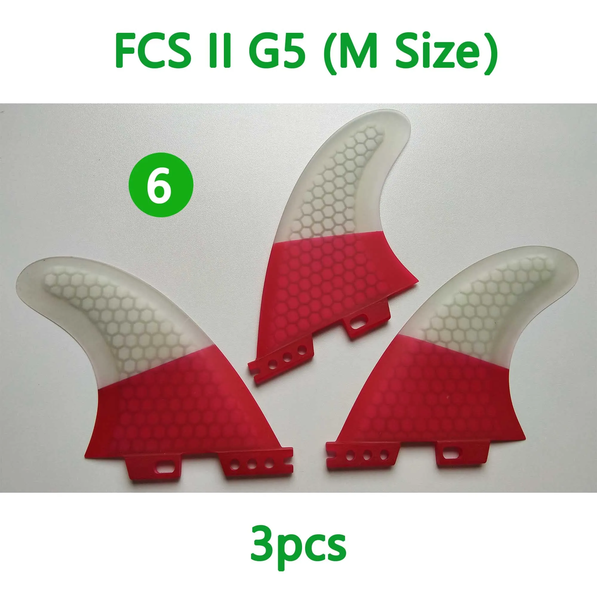 6 FCS2 G5 ласты для серфинга 3 шт. ласты для серфинга из стекловолокна сотовые ласты для серфинга - Color: 6