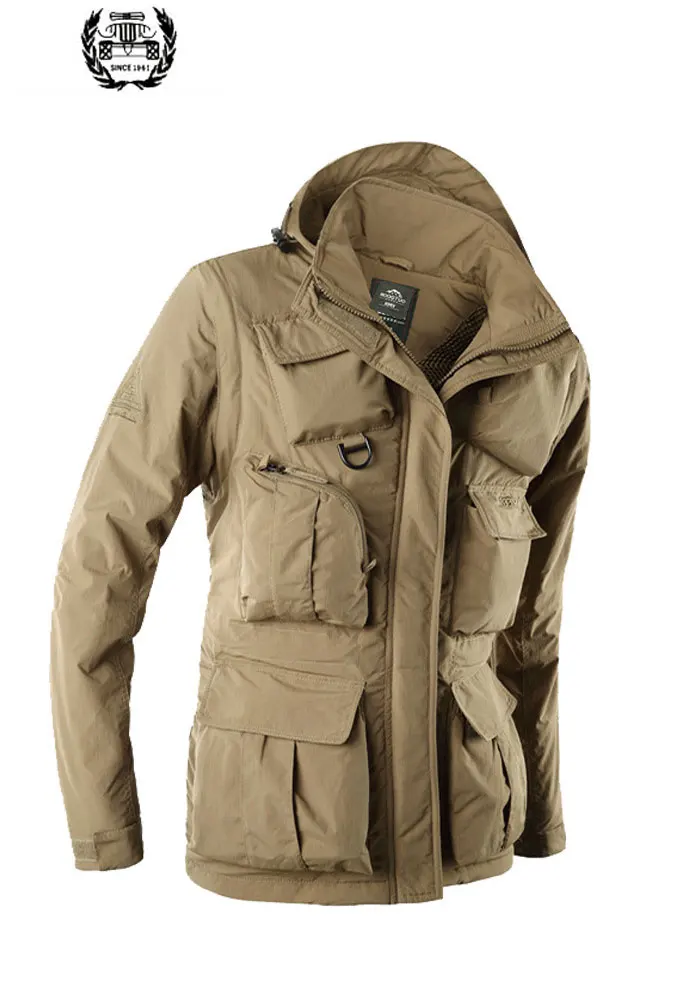 Men Quick Dry Jacket New Arrival Spring Autumn Brand Clothes Khaki Pockets Design Casual Coats Hooded Men CLOTHING Hot Sale