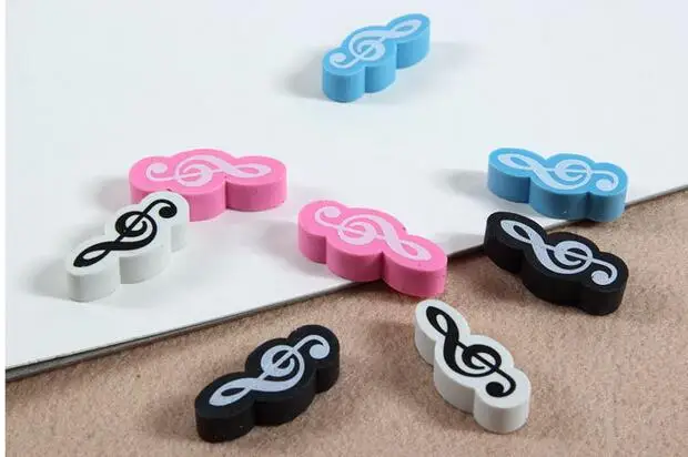 Env&iacute;o gratis por DHL, 200 unids/lote, Mini Borrador de m&uacute;sica de estilo, papeler&iacute;a musical, regalo-1