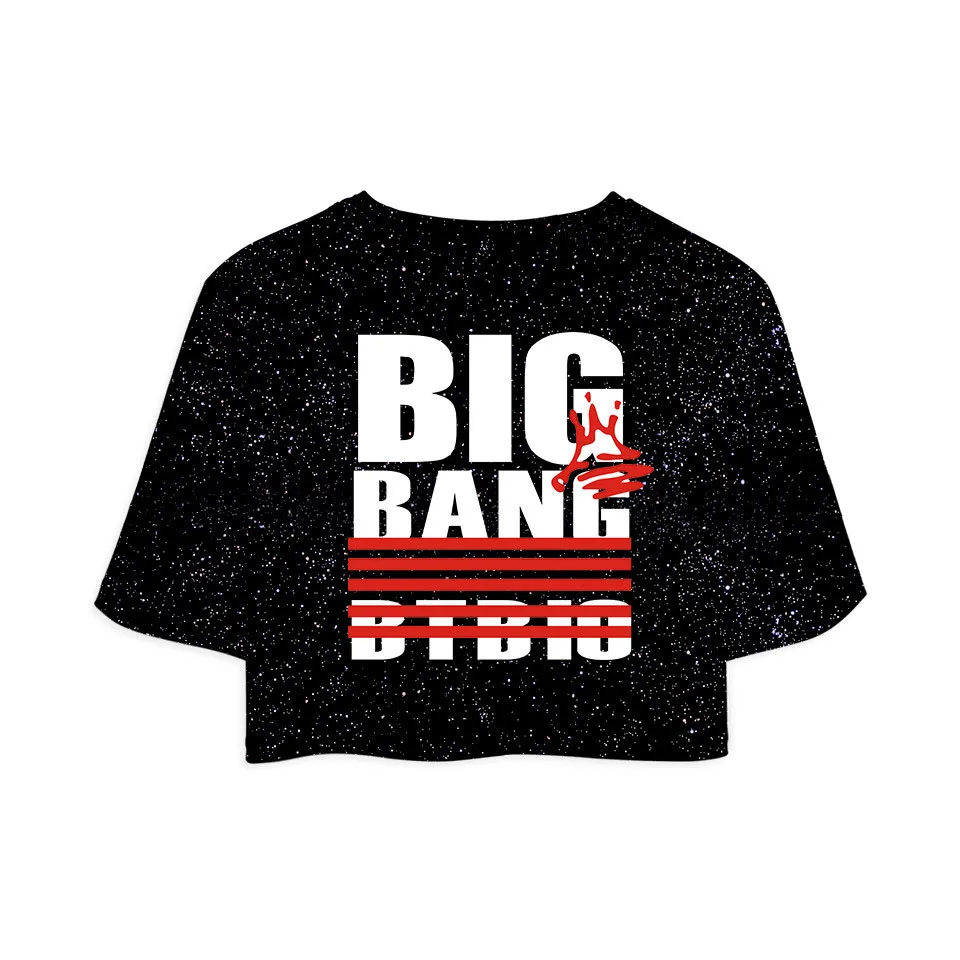 LUCKYFRIDAYF 2018 новый комплект из двух предметов BIGBANG kpop укороченный топ шорты и