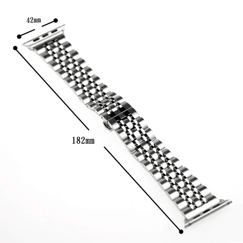 Ремешок из нержавеющей стали для apple watch band 44 мм 40 42 38 металлический браслет с
