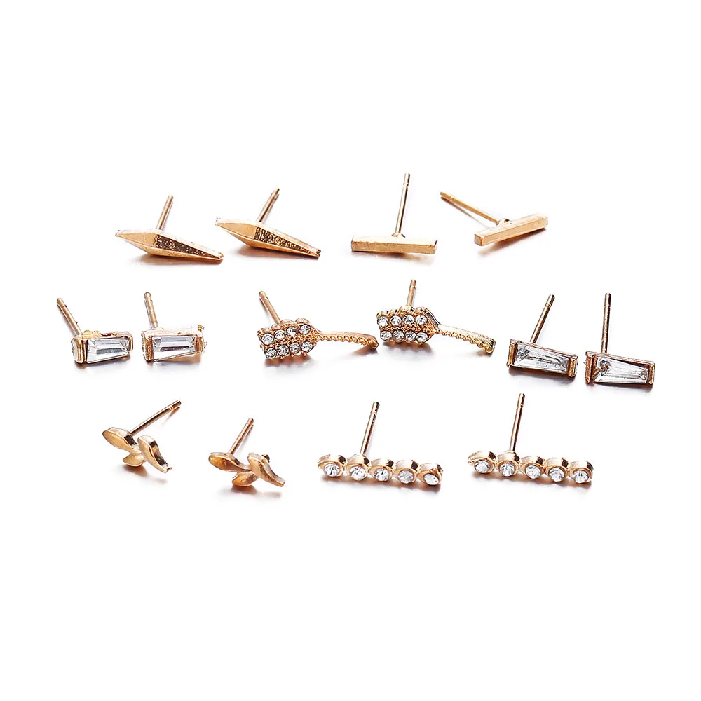 7 пар женские серьги-каффы с кристаллами | Украшения и аксессуары