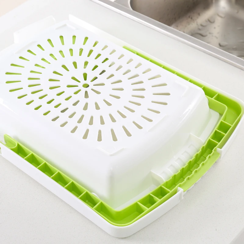 Multi Function Kitchen Chopping Block Sinks Drain Basket Cutting Board Meat Vegetable Fruit Antibacterial Non-slip | Дом и сад