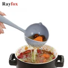 Кухонная утварь Rayfox, аксессуары, 2 в 1, длинная ручка, ложка для супа, кухонная посуда, ситечко, кухонные инструменты, гаджеты, принадлежности
