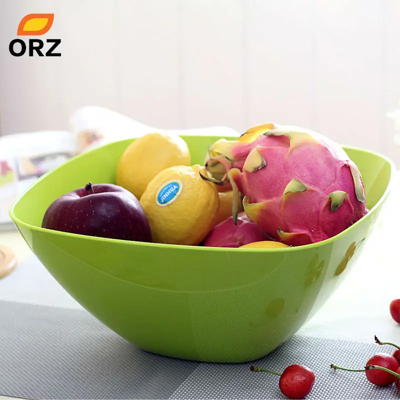 ORZ 3 шт./компл. Европейская квадратная PP пластиковая чаша для фруктов яркая миска