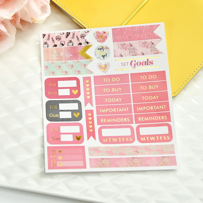 KLJUYP счастливый Единорог планер наклейки буклет для скрапбукинга