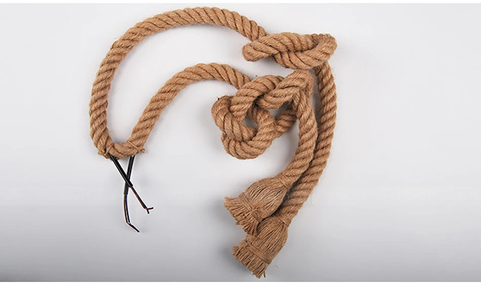 Ретро Винтаж веревка подвесной светильник лампа Лофт 18 мм 25 мм E27 индивидуальная промышленная лампа Эдисона ресторан кофе бар американский стиль