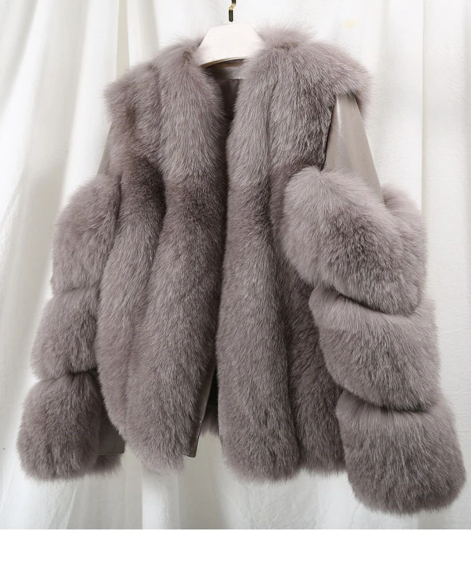 OFTBUY, зимняя куртка, Женская парка, шуба из натурального Лисьего меха, натуральная овчина, натуральная кожа, куртка-бомбер, короткая, Корейская уличная одежда