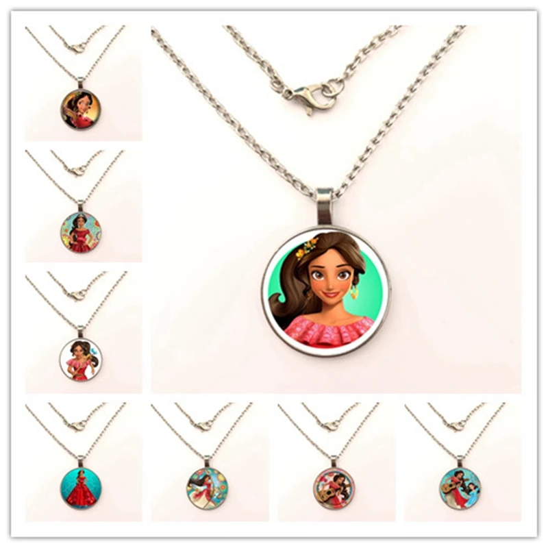 GDRGYB 2019 популярное ожерелье Elena of Avalor Art Latam круглое Glass для девочек и
