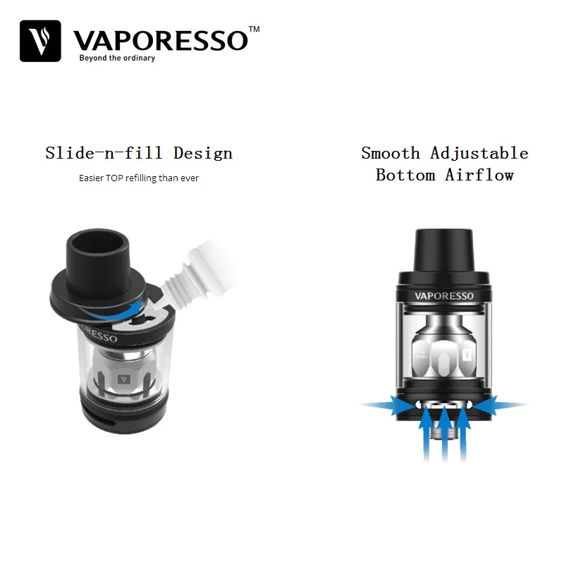 Оригинальный Vaporesso Мститель Mini Kit 2500 мАч 85 Вт поле Mod с 3 5 мл Vape Танк GT сотовый