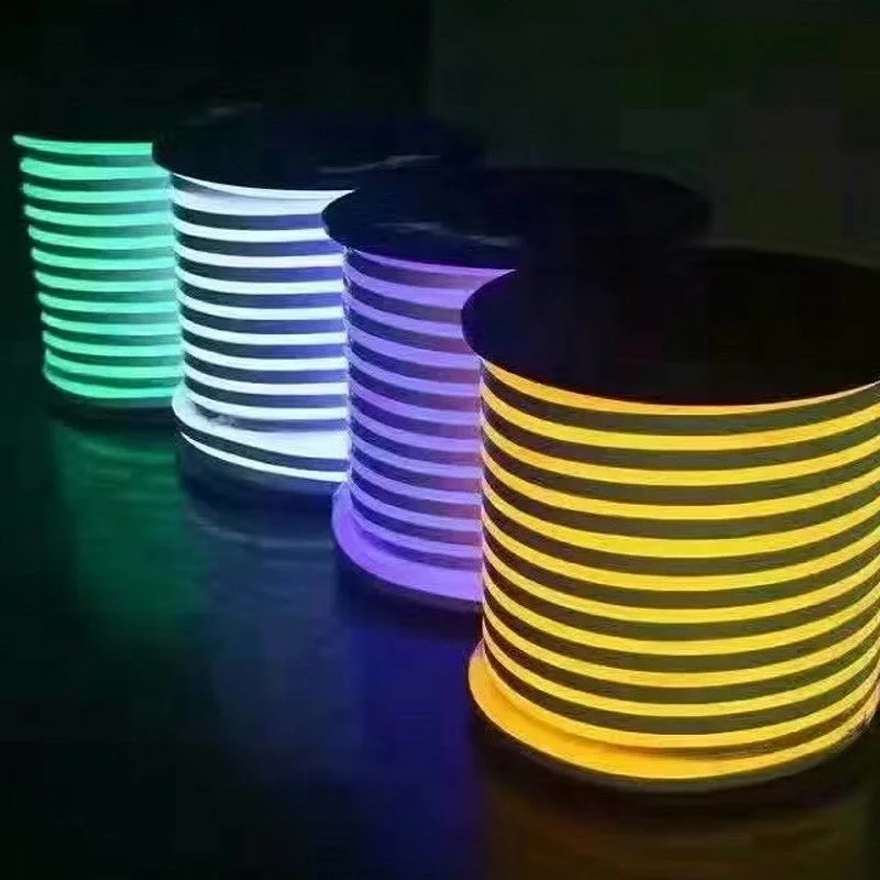 120 светодиодов/м RGB SMD 2835 5050 гибкий мягкий неоновый светодиодный светильник полоса
