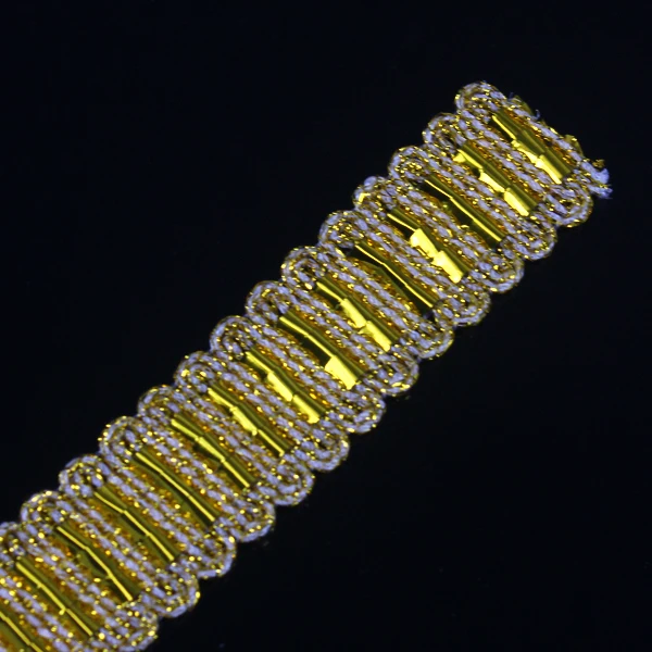 Плетеная кружевная ткань 26 мм металлическая лента для пришивания отделка