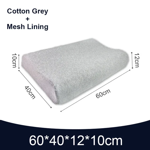 Cotton Grey Фиолетовый Латекс 60x40 Таиланд чистый натуральный латекс подушка для коррекции шеи шейки шеи защиты позвонков ортопедические Контурные постельные принадлежности Подушка - Цвет: Cotton Grey