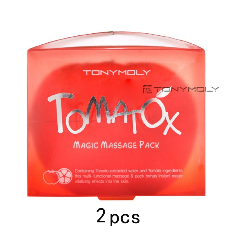 2pcs TONY MOLY Tomatox волшебный массажный пакет 80 г отбеливающая маска для лица увлажняющий, против морщин отшелушивающая Корейская увлажняющая маска - Цвет: 2pcs