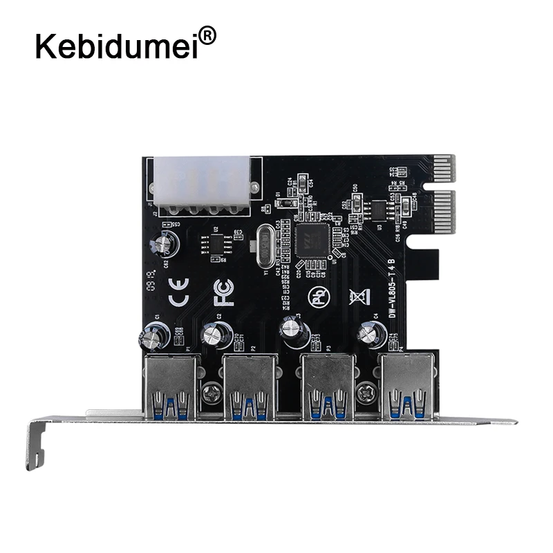 Kebidumei 4 порта USB 3 0 PCI e Расширенная карта Express PCIe концентратор адаптер s express 1x|Платы