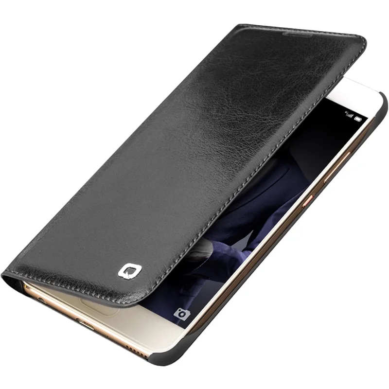 Классическая сумка QIALINO для телефона Huawei P10 P 10 Plus P10plus - футляр из тонкой натуральной кожи с откидной крышкой идеально подходит для смартфона.