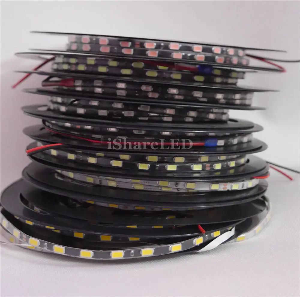 Светодиодная лента 5 м мм 5730 SMD черная печатная плата теплый белый чистый коридор