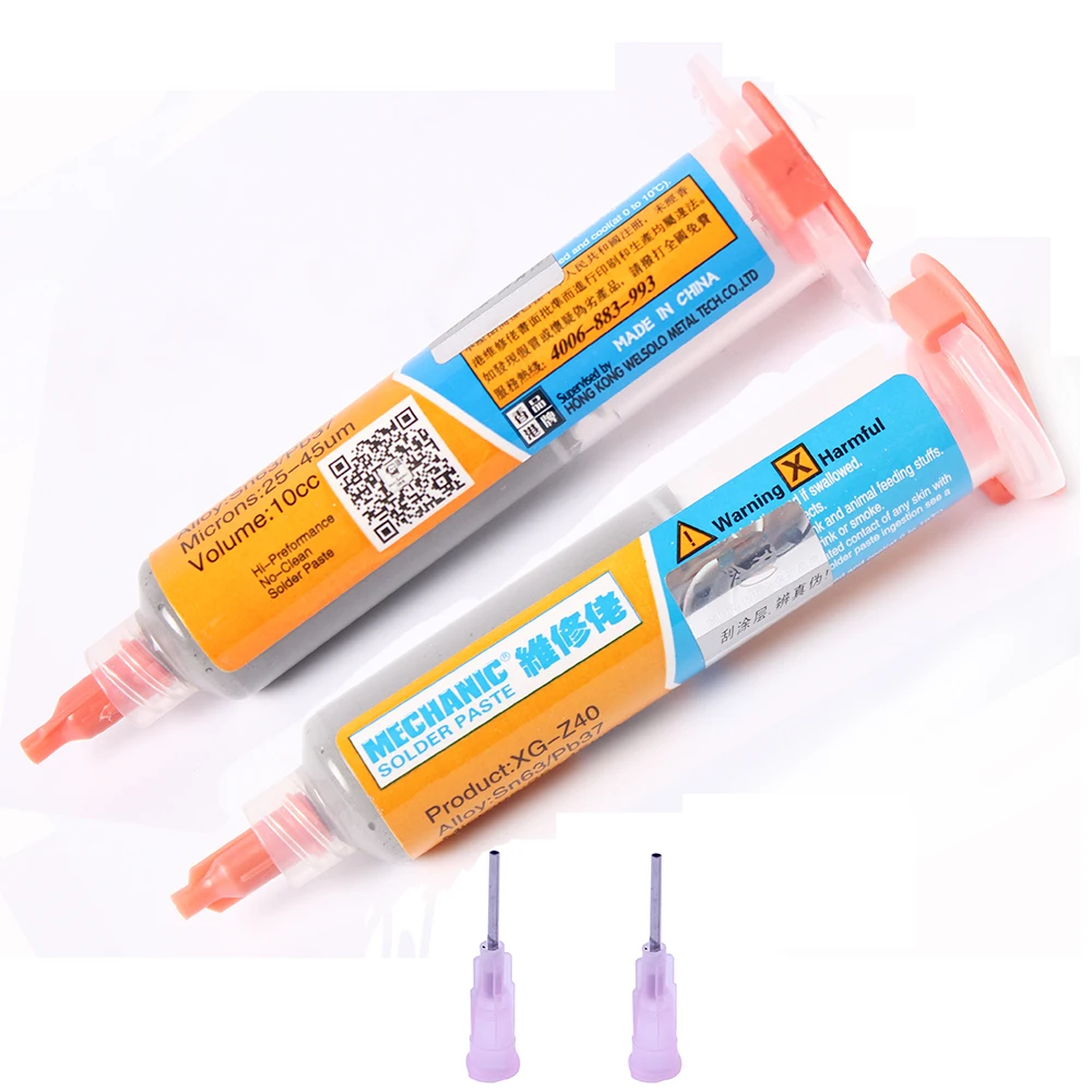Паяльная паста XG-Z40 с иглой BGA паяльная пайка с флюсом оловянный крем Sn63/Pb37 25-45um для ремонта реболлинга