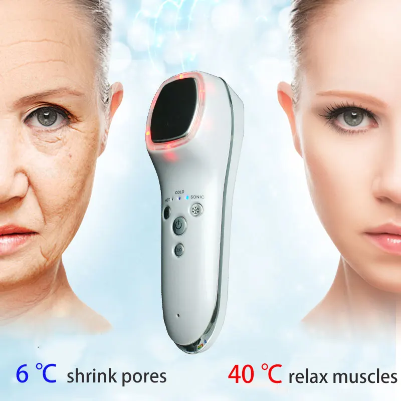 

Ultrasonic Hot Cold Firming Face Fast Shrink Pore Rejuvenation Vibration Facial massage 6/42 degrees alternately Shrink pores