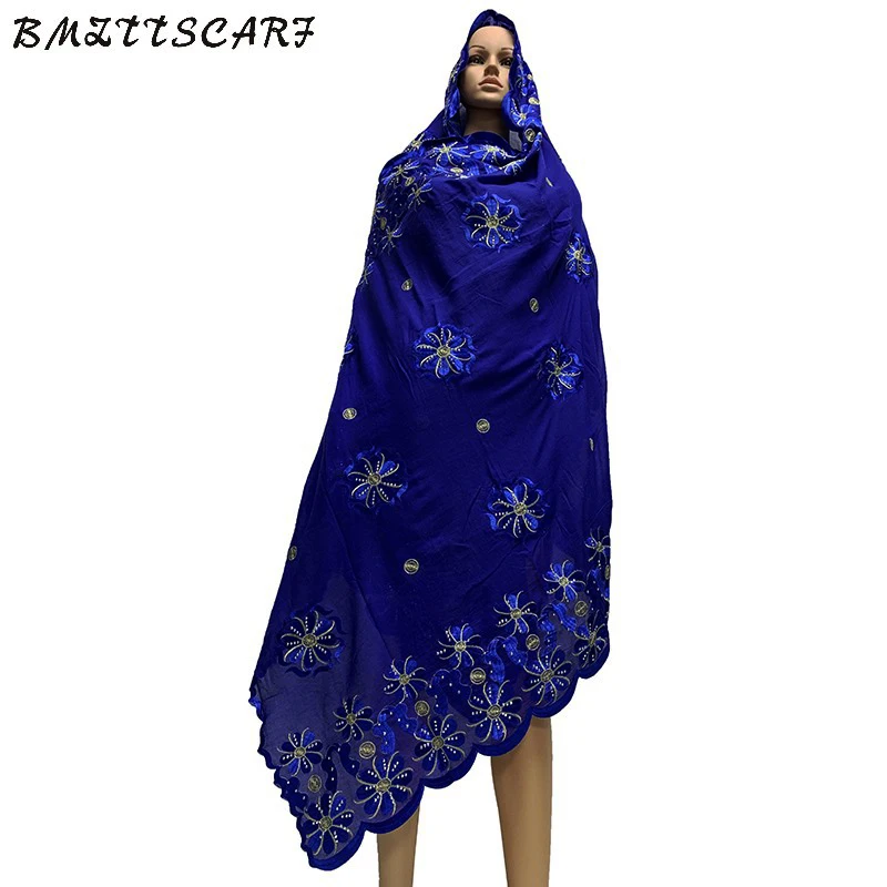 2019 новые летние Африканские Женщины Scraf мусульманские шарфы с вышивкой маленький