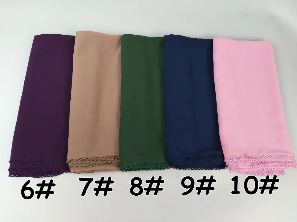 Y1 High quality bubble chiffon lace square hijab solid wrap shawls summer scarf scarves 145*145cm 20pcs 1lot can choose colors | Аксессуары