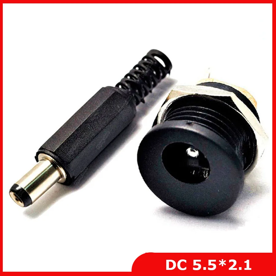 20 шт. 2 1x5 5 мм DC Power Female Plug Jack + штекер коннектор адаптер Бесплатная доставка|adapter