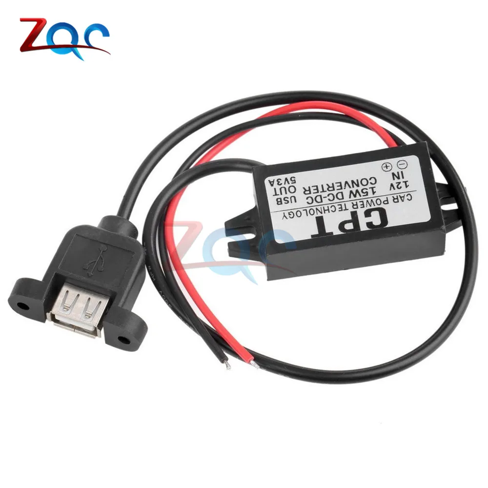 DC-DC 12 В до 5 В 3 А 15 Вт автомобильный преобразователь питания Micro Mini USB понижающий напряжение источник питания выходной адаптер низкий нагрев автоматическая защита