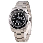 Часы мужские Кварцевые водонепроницаемые из нержавеющей стали с вращающейся рамкой