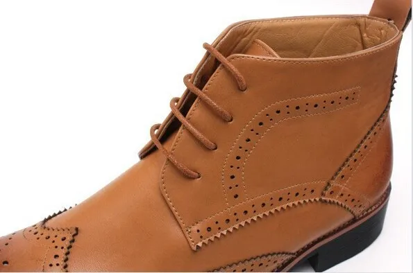 Ботинки мартинсы мужские кожаные деловые полусапожки на шнуровке броги для