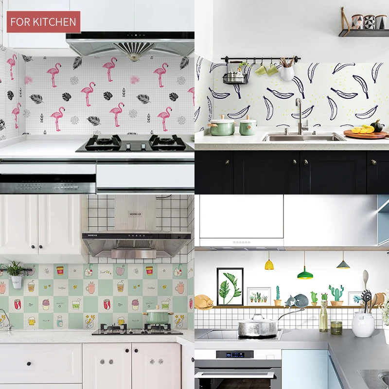 8 Kinds 60x200cm Stained Wall Sticker Waterproof Self-adhesive Wallpaper For Kitchen Nordic Modern Fashion Home Decoration FYT | Дом и сад